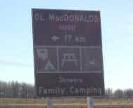 Ol' MacDonald's Resort Sign