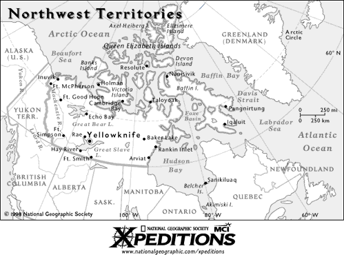 Map of the Northwest Territories