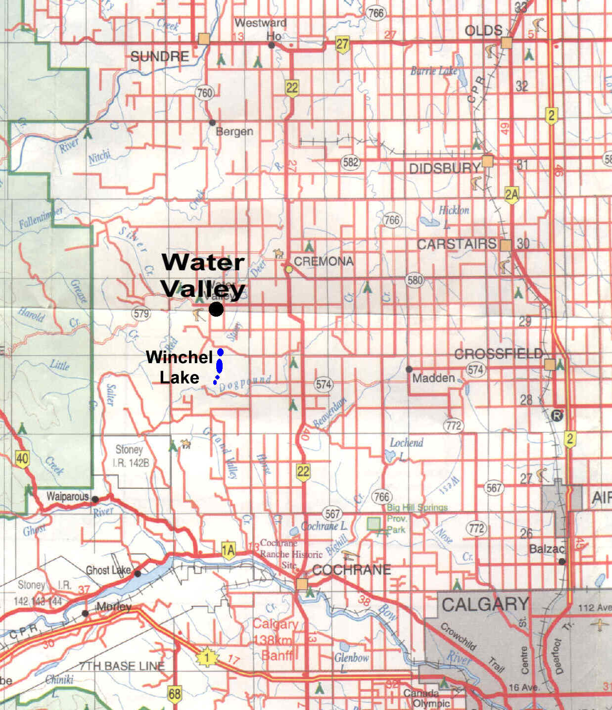 Map - location of Water Valley