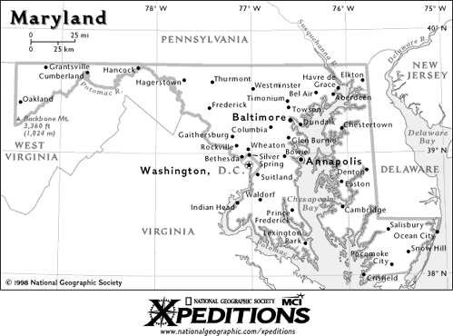 Map of Maryland