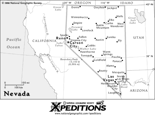 Map of Nevada