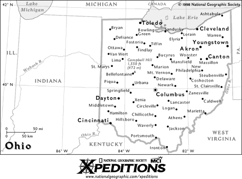 Map of Ohio