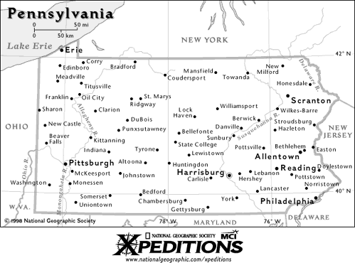 Map of Pennsylvania