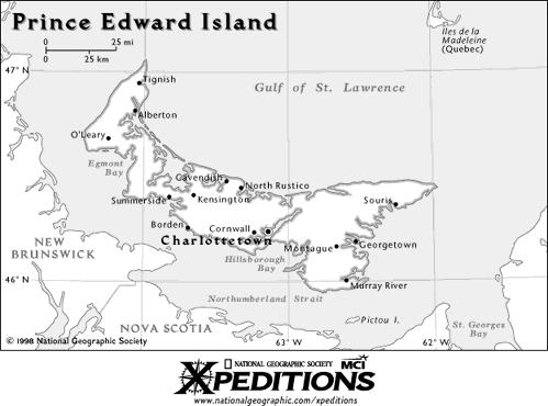 Map of Prince Edward Island
