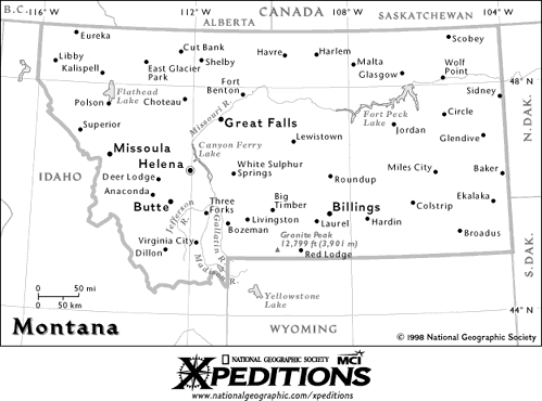 Map of Montana